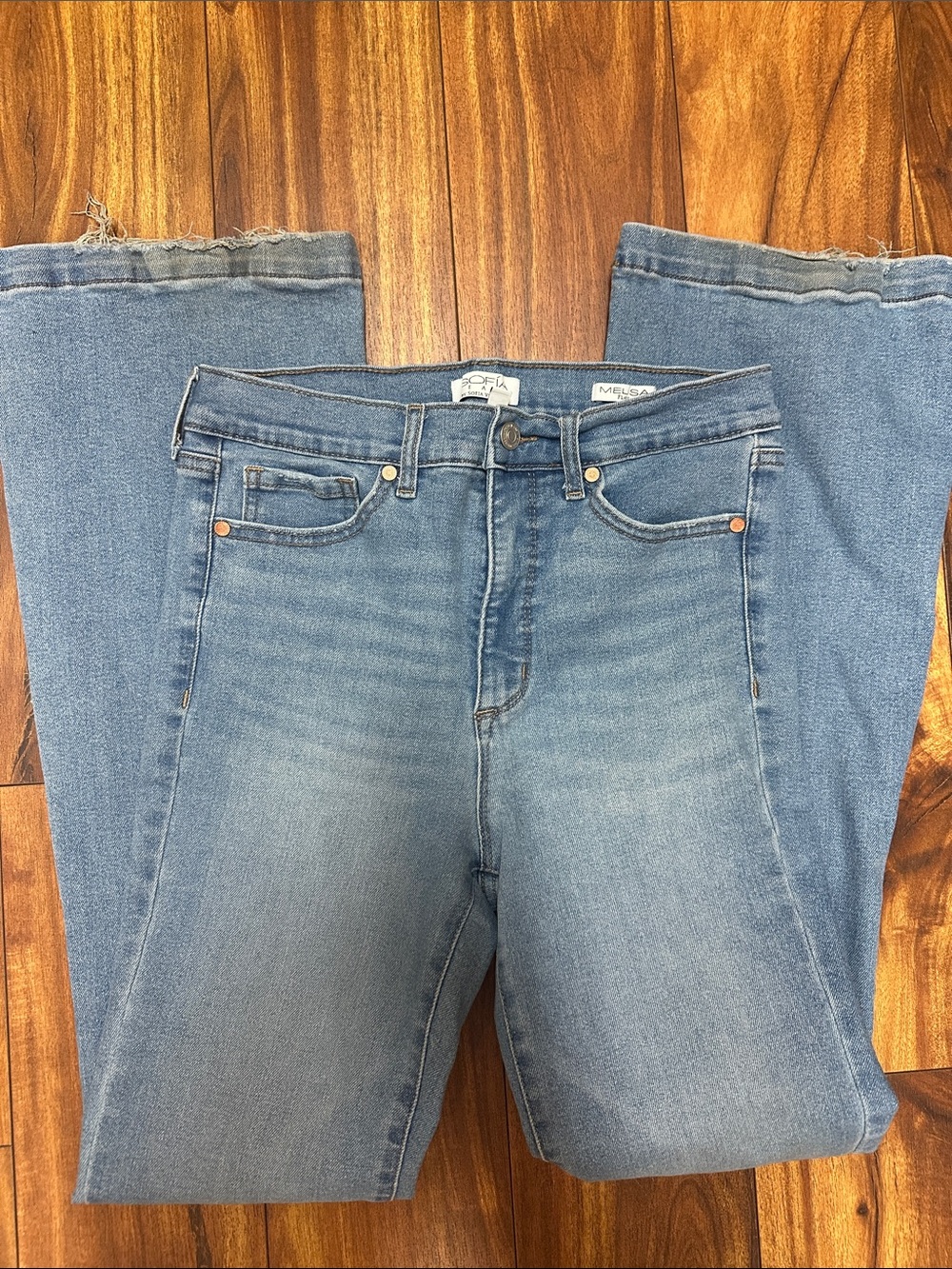 Sophia High-Rise Straight Jeans in Light blue jeans size 8
